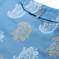 HERE&NOW Women Blue & Golden Paisley Printed Straight Kurta - Swadesiicart