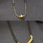 NVR Women's Set of 2 Black Gold-Polished & Beaded Mangalsutra | Swadesiicart