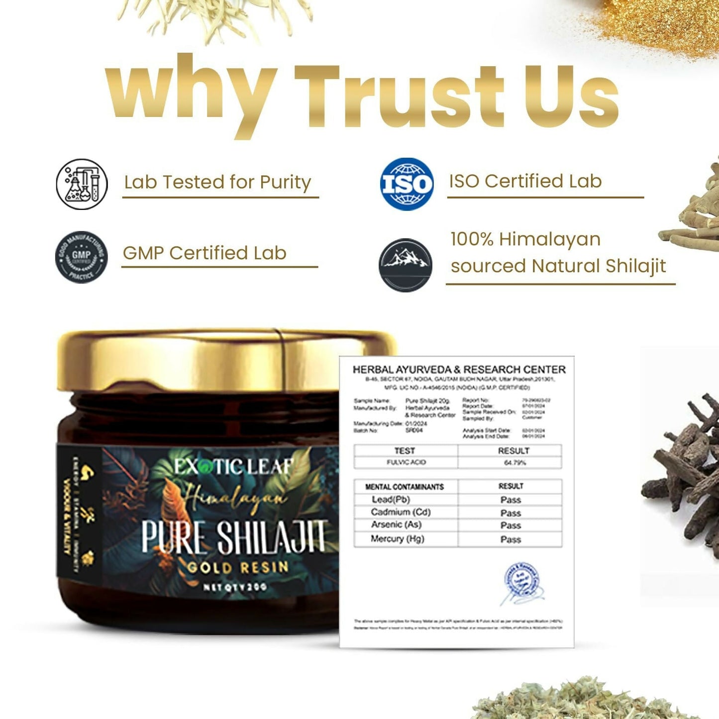 Exotic Leaf Gold SJ Resin - Swadesiicart