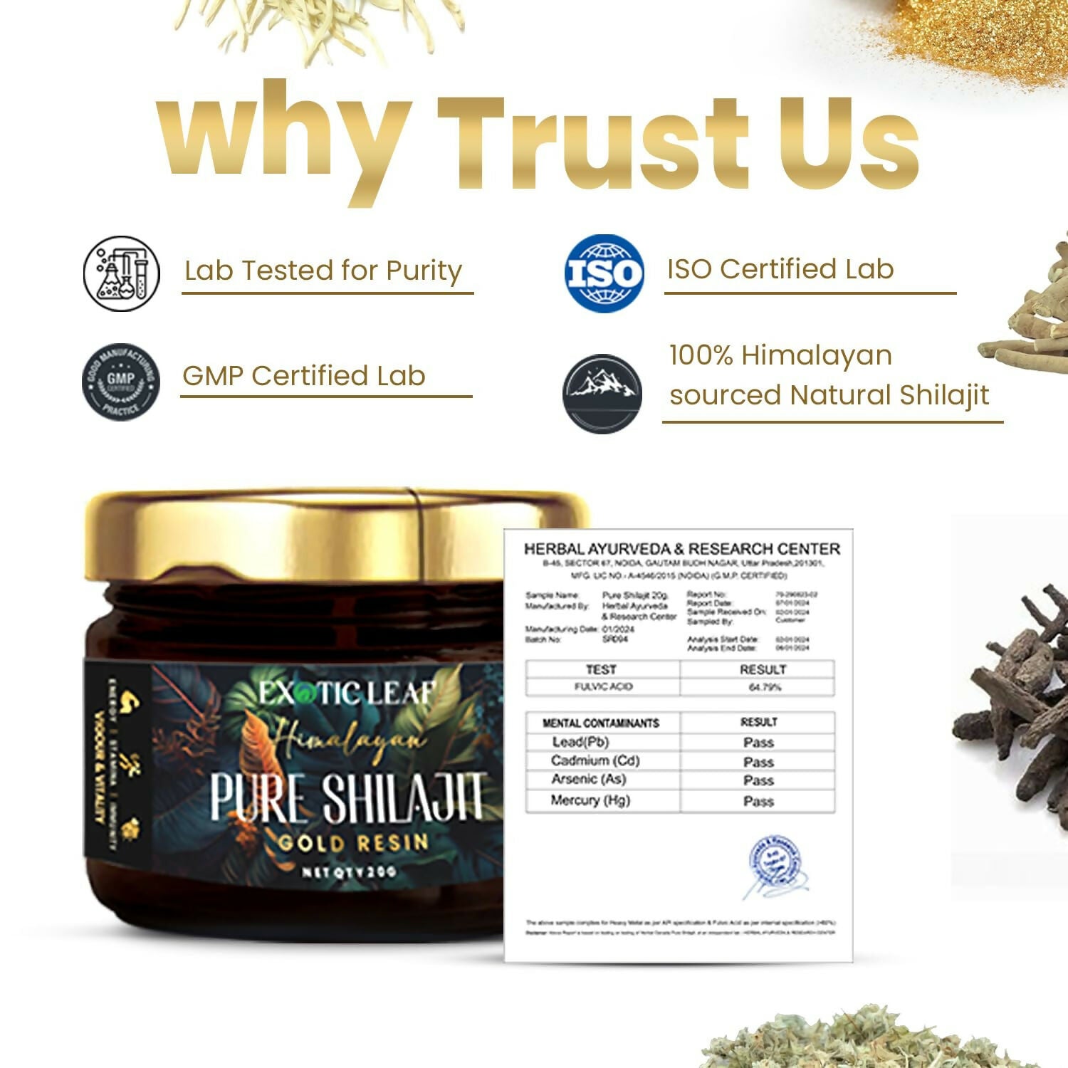 Exotic Leaf Gold SJ Resin - Swadesiicart