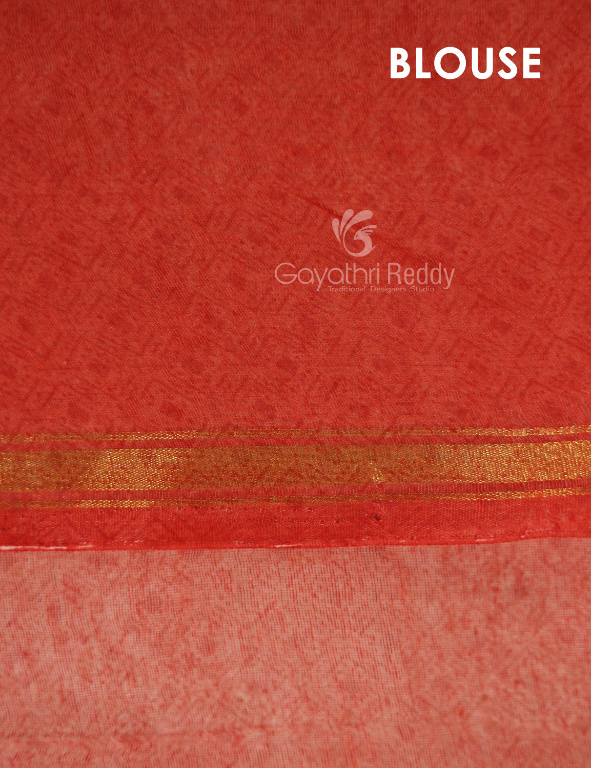 Shades of Light Apple Green And Orange Colour Blouse Ikat Design Semi Chanderi Saree By Gayathri Reddy Designer Studio | Swadesiicart