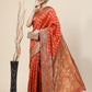 Kalini Ethnic Motifs Woven Design Jacquard Zari Banarasi Saree | Swadesiicart
