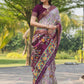 Tikhi Imli Floral Printed Zari Ready to Wear Saree | Swadesiicart
