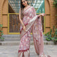 Vamsee Dhruvini Baby Pink Georgette Saree - Swadesiicart