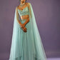 Jyoti Fashion Glamorous Turquoise Crush Work, Sequins, Zari with Dori Embroidered Faux Georgette Lehenga Choli with Dupatta | Swadesiicart