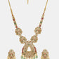 Ruby Raang 22k Gold Polished Long Kundan Heavy Maharani Necklace With Earrings | Swadesiicart