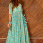 Pomcha Jaipur Noor Blue Cotton Angrakha Set | Swadesiicart