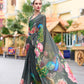 Anaita Grey Designer Printed Pure Georgette Saree With Blouse