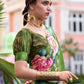 Anaita Green Designer Printed Pure Georgette Saree With Blouse