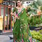 Anaita Green Designer Printed Pure Georgette Saree With Blouse