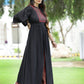 Juniper Women's Black Rayon Embroidered & Printed High-Slit Kurta Sets | Swadesiicart