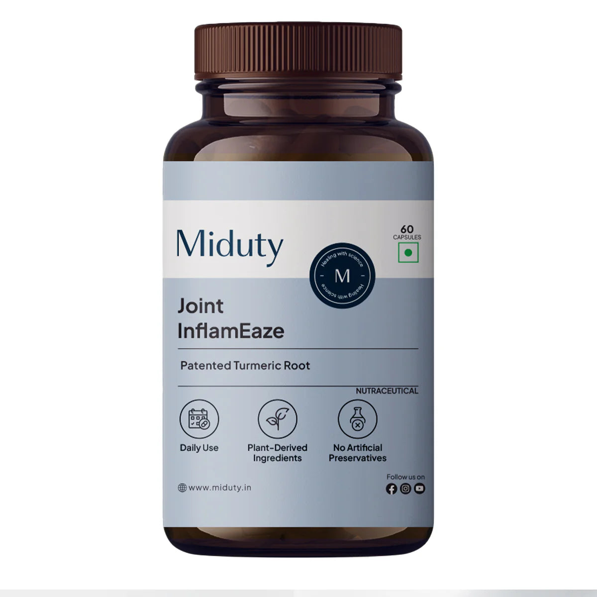 Miduty by Palak Notes Joint InflamEaze Capsules (Formerly Joint Pain Relief) | Swadesiicart