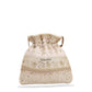 Masq Women Beige & Gold-Toned Embellished Potli - Swadesiicart