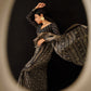 Tikhi Imli Black & Gold Geometric Printed Ready To Wear Saree | Swadesiicart