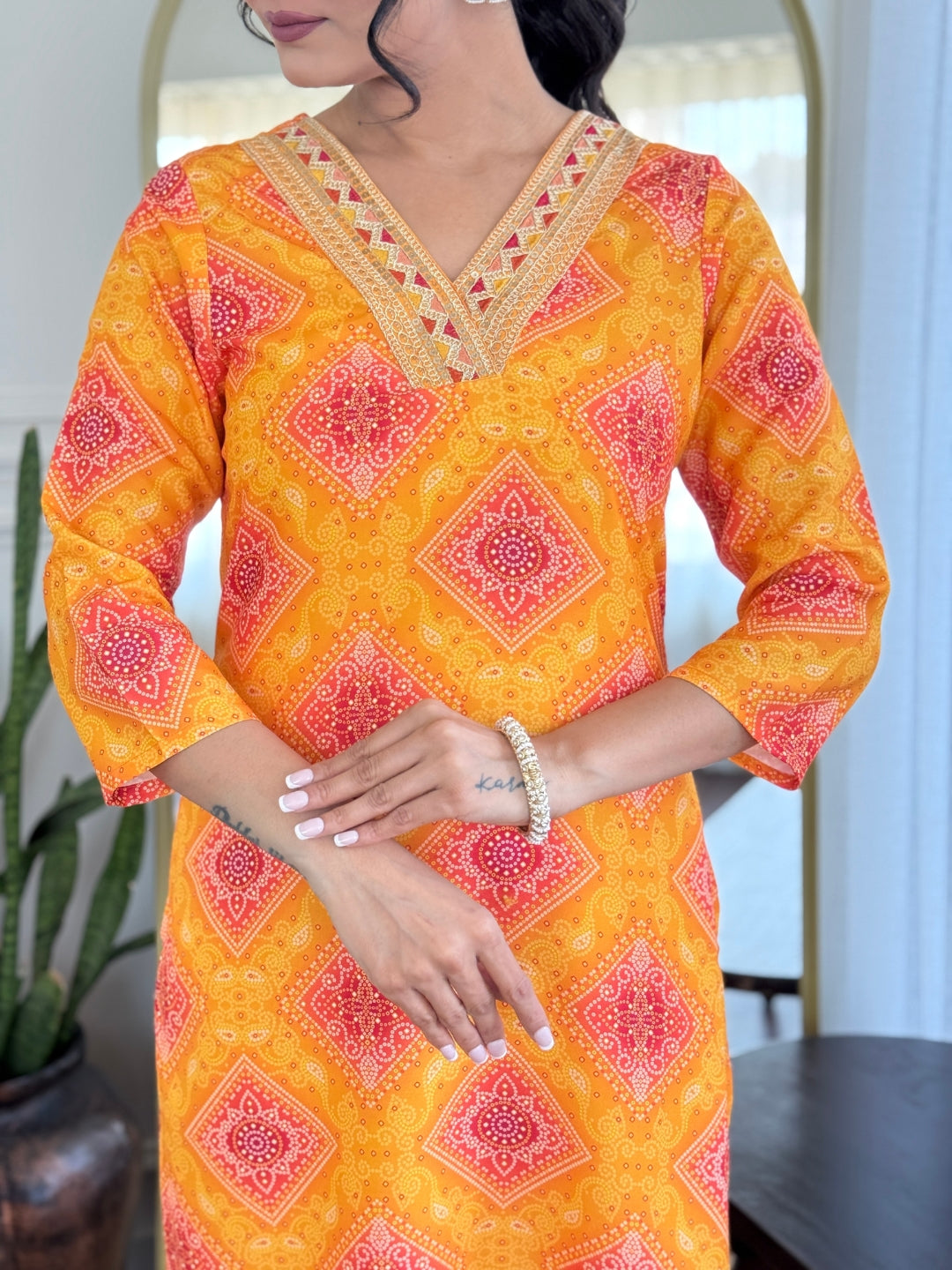 The52 Women's Beautiful Rayon Embroidery work Straight Kurta with Pant and Dupatta Set - Swadesiicart