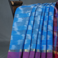 Dual Shades of Sky Blue And Maroon Mangalagiri Ikkat Cotton Saree By Gayathri Reddy Designer Studio | Swadesiicart