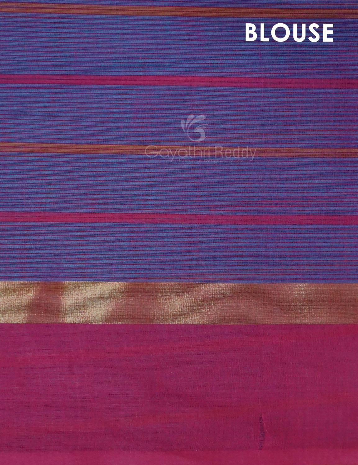 Dual Shade of Sky Blue And Purple Pure Mangalgiri Cotton By Gayathri Reddy Designer Studio | Swadesiicart