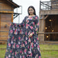 Aayaa Designer Printed Georgette Full Flare Gown With Dupatta - Multi Color