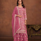 Anaita Pink Embroidered Faux Georgette Salwar Suit