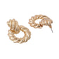 NVR Women Gold Toned Circular Drop Earrings | Swadesiicart