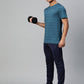 Alcis Striped Anti Static Slim Fit T-shirt | Swadesiicart