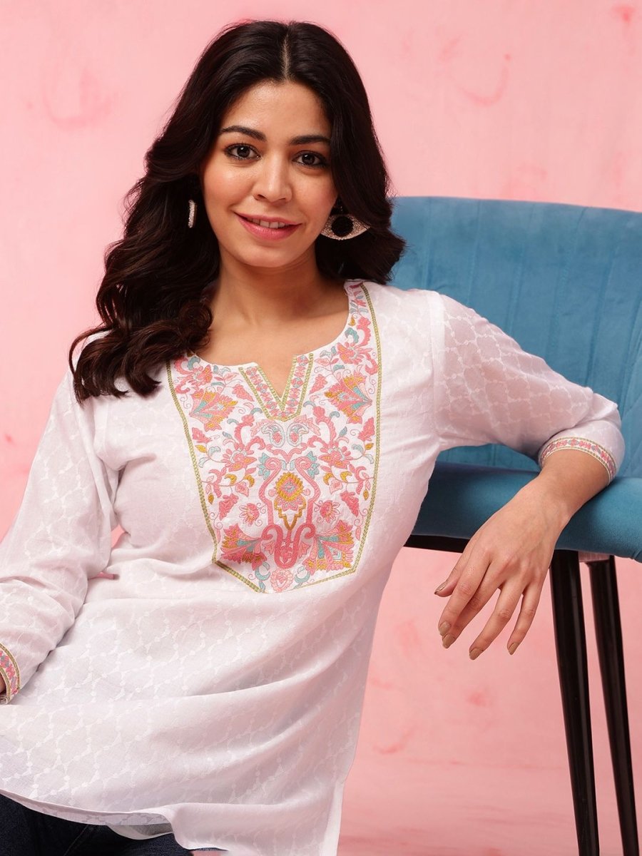 Anouk Women Thread Work Kurta - Swadesiicart