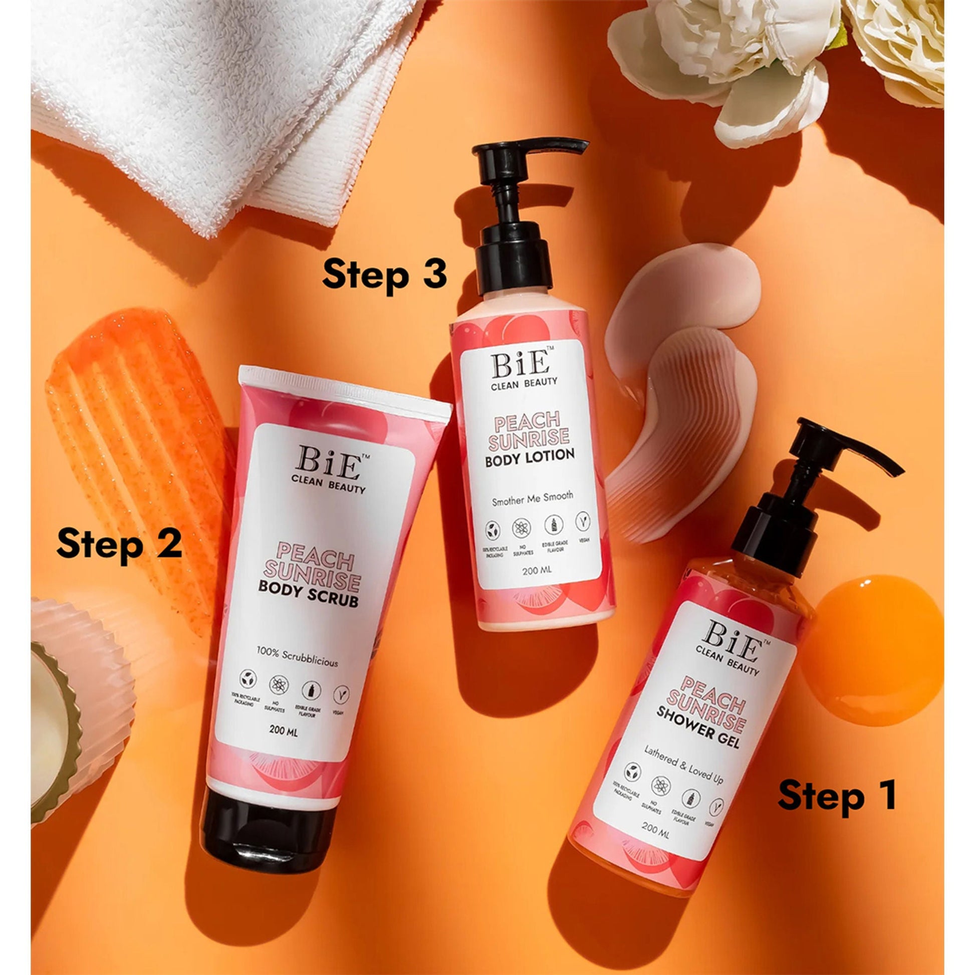 BiE Peach Sunrise Body Scrub