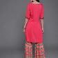 Aks Ethnic Motifs Printed Straight Kurta With Sharara