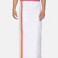 Sethukrishna Men Pack Of 2 White Solid Cotton Readymade Dhoti | Swadesiicart