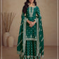Anaita Green Heavy Vichitra Silk Suit With Sequence & Multi Work