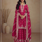 Anaita Red Heavy Vichitra Silk Suit With Sequence & Multi Work