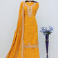 Anaita Yellow Heavy Vichitra Silk Suit With Sequence & Multi Work