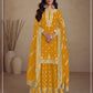 Anaita Yellow Heavy Vichitra Silk Suit With Sequence & Multi Work
