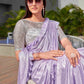Tikhi Imli Lavender Embellished Saree | Swadesiicart