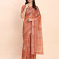 Shree Shyam Fashion Linen Cotton Rust Saree