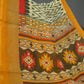Shades of Light Apple Green And Yellow Colour Blouse Ikat Design Semi Chanderi Saree By Gayathri Reddy Designer Studio | Swadesiicart