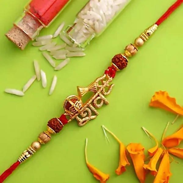 Auspicious Lord Shiv Rakhi & Kaju Roll Box