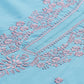 ADA Women Blue & Pink Chikankari Embroidered Sustainable Handloom Kurta with Trousers | Swadesiicart