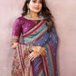 Aastha Fashion Grey Kalamkari Silk Weaving Saree
