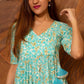 Pomcha Jaipur Noor Blue Cotton Angrakha Set | Swadesiicart