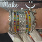 Tehzeeb Creations Women's Silver Colour Oxidised Bangle With Multi Colour Pearl - Swadesiicart