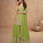 Anaita Green Chinon Sequence Embroidered Readymade Salwar Suit