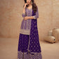 Anaita Violet Chinon Sequence Embroidered Readymade Salwar Suit