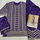 Anaita Violet Chinon Sequence Embroidered Readymade Salwar Suit