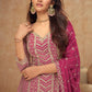 Anaita Pink Chiffon Sequins Embroidered Readymade Salwar Suit