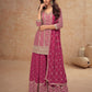 Anaita Pink Chiffon Sequins Embroidered Readymade Salwar Suit