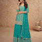 Anaita Sky Blue Chinon Sequence Embroidered Readymade Salwar Suit