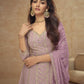 Anaita Light Pink Chiffon Sequin Embroidered Readymade Salwar Suit