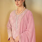 Anaita Pink Georgette Stitched Suit With Embroidery & Sequence Work