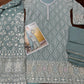 Anaita Sky Blue Georgette Stitched Suit With Embroidery & Sequence Work